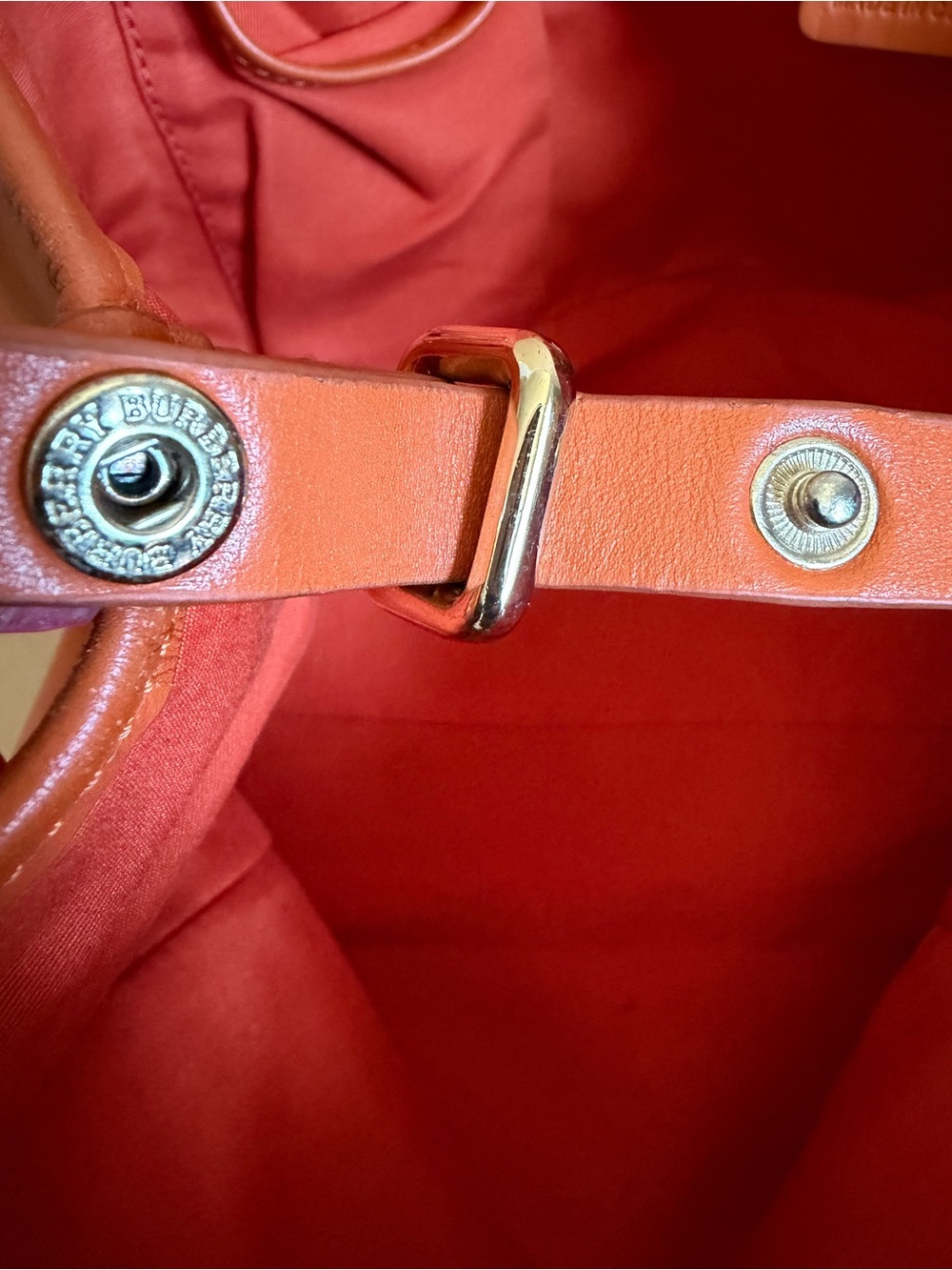 Burberry Orange Haymarket Check Coated Canvas - Picture 8 of 16